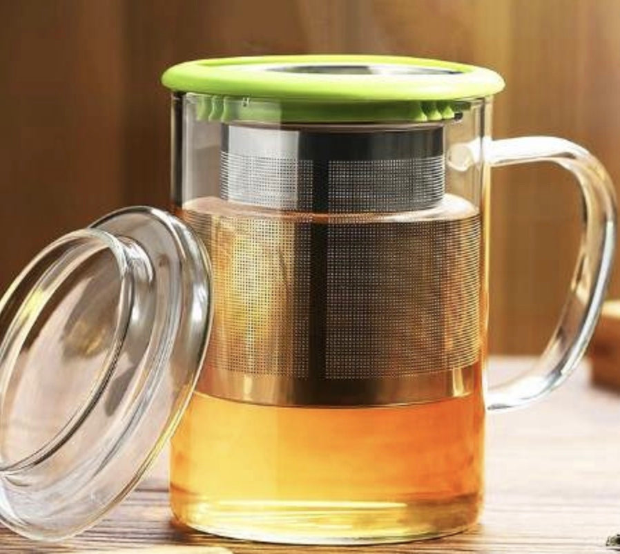 Tea Cup Infuser Mug With Stainless Steel Infuser - Add $30 Of Products & Use Code GLSMUG To Receive This Product For FREE