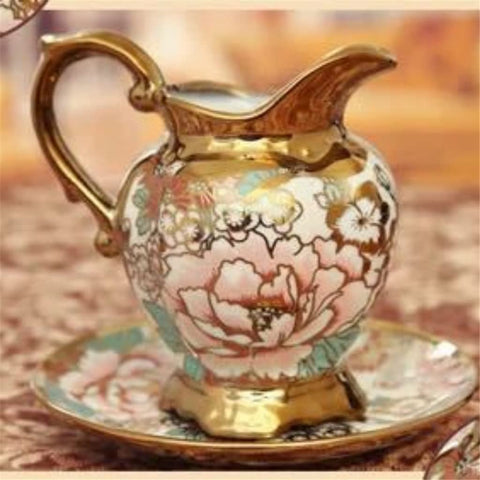 European Floral Bone China Tea Set