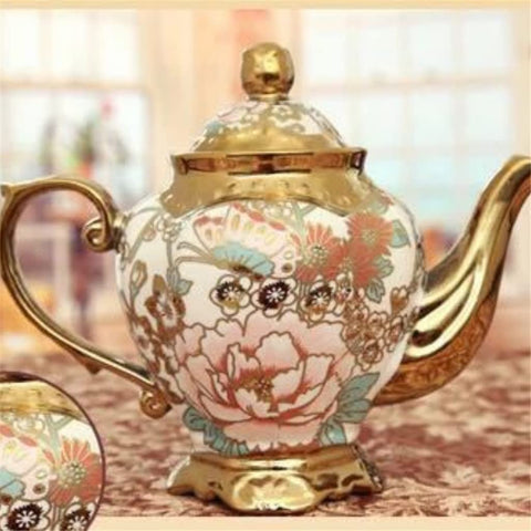 European Floral Bone China Tea Set