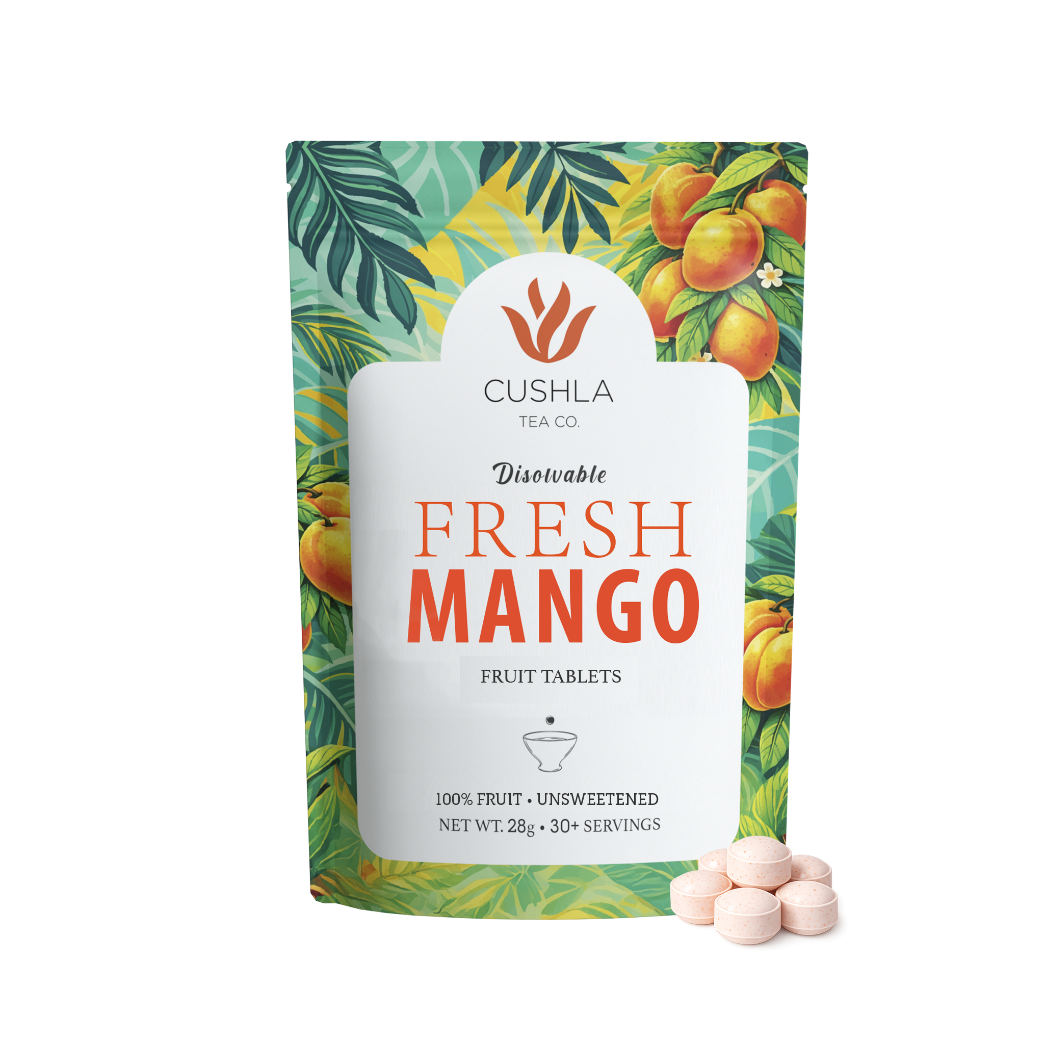 Dissolvable Pure Mango Fruit Compressed Tea Concentrate – Cushla Tea