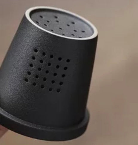 Ceramic Tea Mug with Infuser & Lid – Gray 14oz