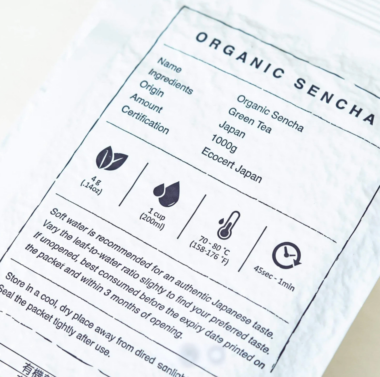 Japanese Organic Sencha Green Tea 1 LB