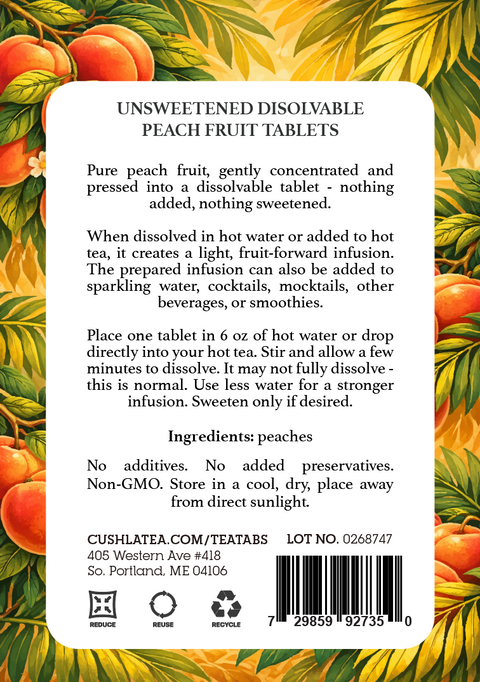 Unsweetened Peach Concentrate Tablets
