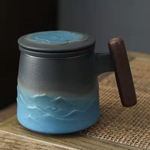 Ceramic Tea Cup with Infuser – 12oz