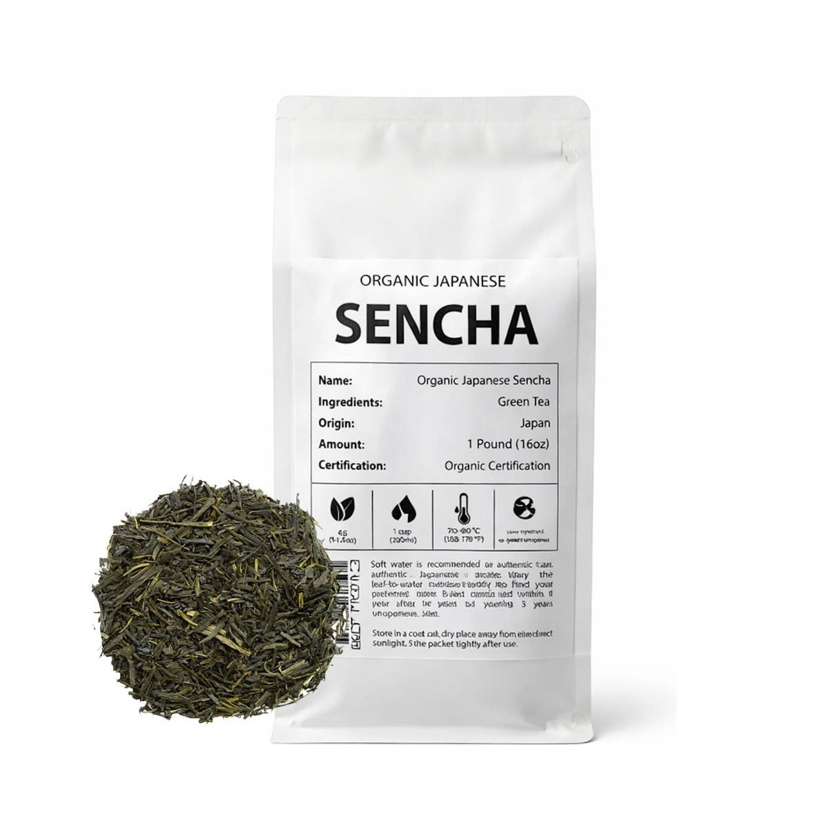 Japanese Organic Sencha Green Tea 1 LB